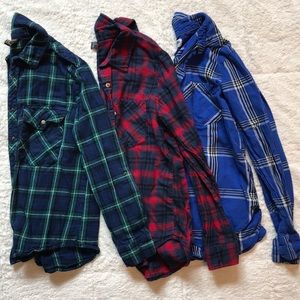3 flannels bundle